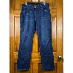 Levis 505 Straight Leg Jeans Womens 32/34 Dark Wash Indigo Denim Mid Rise 14L